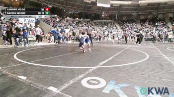 49 lbs Consi Of 16 #2 - Cambrie Kelso, Tiger Trained Wrestling vs Daxton Moore, Black Fox Wrestling Club