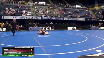 191 lbs Quarterfinal - Brittyn Corbishley, North Central (IL) vs Sara Lake, Lindenwood University