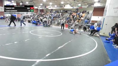 120 lbs Champ. Round 1 - Liam Qureshi, Fountain Valley vs Simon Lee, Crespi