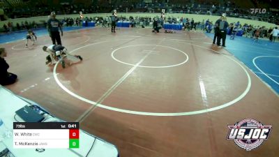 73 lbs Consi Of 4 - Wyatt White, Cache Wrestling Club vs Tatum McKenzie, JAWS