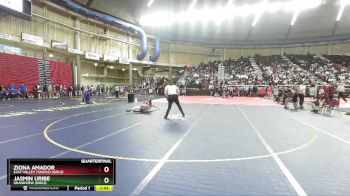 Girls 155 lbs Quarterfinal - Ziona Amador, East Valley (Yakima) (Girls) vs Jasmin Uribe, Grandview (Girls)