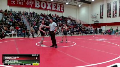 157 lbs Champ. Round 2 - Jett Johnson, Shasta Community College vs Dylan Straley, Southern Oregon