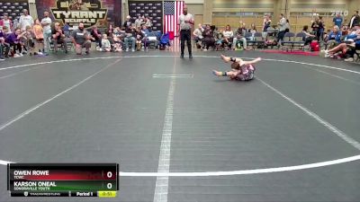 56 lbs Cons. Round 2 - Karson Oneal, Sonoraville Youth vs Owen Rowe, TCWC