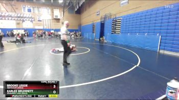 145lbs Cons. Round 7 - Brooke Legoe, Squalicum (Girls) vs Karlee Brummett, Spanaway Lake (Girls)