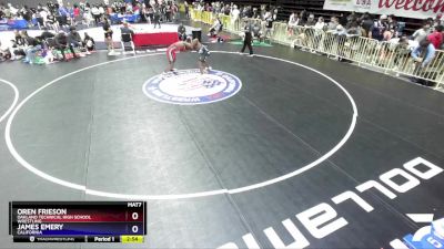 175 lbs Cons. Round 2 - Oren Frieson, Oakland Technical High School Wrestling vs James Emery, California