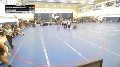 215 lbs Champ. Round 2 - Justin Wang, Yorba Linda HS vs Maddox Henderson-El Haj, Canyon High School
