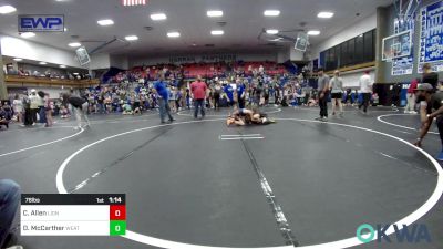 76 lbs Final - Covington Allen, Lions Wrestling Academy vs Daxon McCarther, Weatherford Youth Wrestling