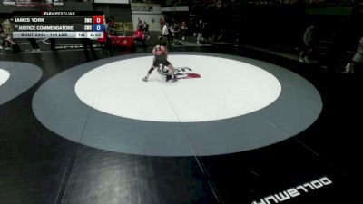 144 lbs Champ. Rd Of 32 - James York, Silverback Wrestling Club vs Justice Commendatore, Cardinal Wrestling Club