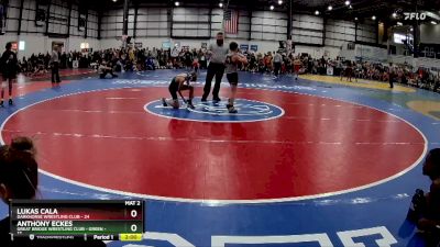 80 lbs Round 2 (6 Team) - Lukas Cala, DARKHORSE WRESTLING CLUB vs Anthony Eckes, GREAT BRIDGE WRESTLING CLUB - GREEN