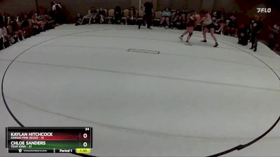 138 lbs Round 7 (8 Team) - Chloe Sanders, Team Iowa vs Kaylan Hitchcock, Kansas Pink Gecko