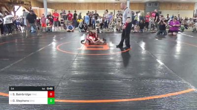 54 lbs Consi Of 8 #1 - Shawn Bainbridge, Frackville vs Dillon Stephens, Binghamton