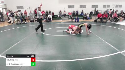 150 lbs Round Of 32 - Landon Cote, Berlin vs Kevin Tenesaca, New London