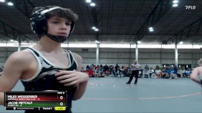 97 lbs Round 1 (4 Team) - Miles Weisgerber, Homedale Wrestling Club vs Jacob Metcalf, Hawks WC