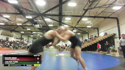 285 lbs Champ. Round 2 - Kaleb Abad, Marian University (IN) vs Colton Turk, Albion College