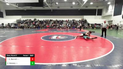 150 lbs Cons. Round 2 - Ethan Barrett, Murieta Valley vs Zane Aossey, Aliso Niguel