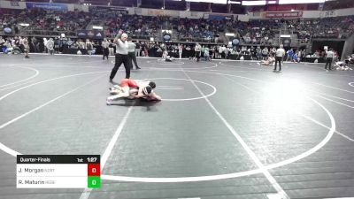 106 lbs Quarterfinal - Jaxon Morgan, North Desoto Wrestling Academy vs Russell Maturin, Rebel Wrestling Club