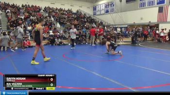 145 lbs Champ. Round 1 - Kai Vazana, South Torrance High School vs Gavyn Hogan, Temecula