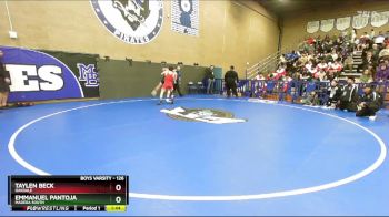 126 lbs Champ. Round 2 - Emmanuel Pantoja, Madera South vs Taylen Beck, Oakdale