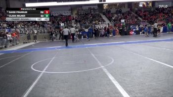 65 lbs Champ. Round 1 - Clara Milner, Bluestem vs Saige Franklin, Pratt Wrestling Club
