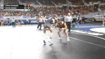 122-D1 Semifinal - Sophie Jimenez, Desert Vista High School vs Apphia Gutierrez, Perry