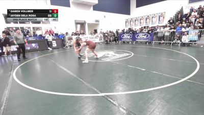 150 lbs 3rd Place Match - Damen Vollmer, Temecula Valley vs Jayden Dela Rosa, Burbank