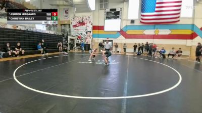 144 lbs Semifinal - Ashton Leegaard, Thunder Basin vs Christian Bailey, Thunder Basin