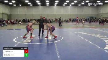 130 lbs Quarterfinal - Isaac Cobbs, Team Cobbs vs Carson Rooks, Webb City Youth Wrestling