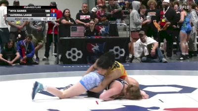 65 lbs Cons. Semis - Niya Gaines, Tiger Den Wrestling Club vs Katerina Lange, Laker Wrestling Club
