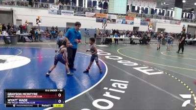 56 lbs Round 2 - Wyatt Wade, Mid Valley Wrestling Club vs Grayson McIntyre, Bethel Freestyle Wrestling Club