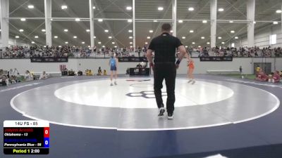 90 lbs Jolynn Arnold, Oklahoma vs Aubrey Kokinda, Pennsylvania Blue