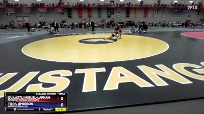 160 A Champ. Round 1 - Tiera Jimerson, North Central (IL) vs Quilaztli Miguel-Lapham, Southern Oregon University