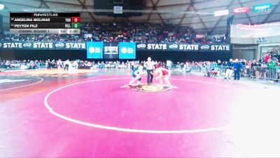 Girls 1B/2B/1A 190 Champ. Round 1 - Peyton Pilz, Pe Ell (Girls) vs Angelina Molinar, Tenino (Girls)