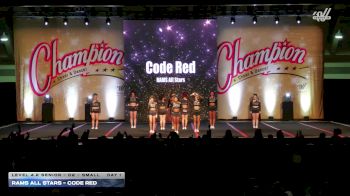 RAMS All Stars - Code Red [2025 L4.2 Senior - D2 - Small Day 1] 2025 Champion Cheer and Dance Grand Nationals