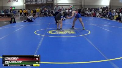 170 lbs Semifinal - Lydia Heinrich, Olentangy Orange vs Caroline Klawon, Eaton