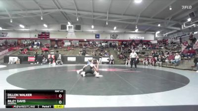 174 lbs Champ. Round 1 - Riley Davis, Shorter vs Dillon Walker, Gannon