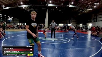 50 lbs Semifinals (4 Team) - Hudson O`Connor, GREAT BRIDGE WRESTLING CLUB - GREEN vs Wyatt Deal, HANOVER HAWKEYE