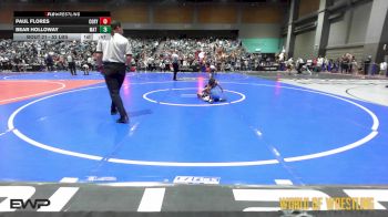 52 lbs Round Of 32 - Paul Flores, Cory Clark Wrestling vs Bear Holloway, Mat Demon Wrestling Club