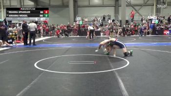 110 lbs Cons. Semi - Arianna Weigel, Russell Wrestling Club vs Reanna Spangler, Maize