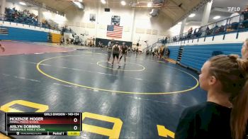 149-154 lbs Round 1 - Aislyn Dobbins, Thermopolis Middle School vs McKenzie Moger, Powell Middle School