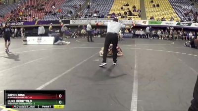 133 lbs Placement (4 Team) - James King, Alvernia University vs Luke Berktold, Wisconsin-Whitewater