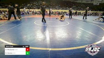 105 lbs Semifinal - Henry McDoniel, Honey Badgers Wrestling Club vs Bradley Davies, Choctaw Ironman Youth Wrestling