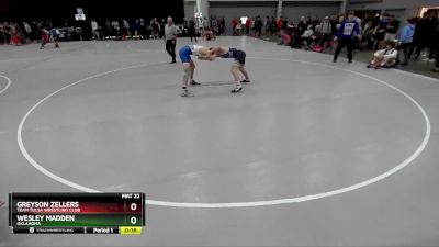 150 lbs Cons. Round 6 - Wesley Madden, Oklahoma vs Greyson Zellers, Team Tulsa Wrestling Club