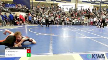 46 lbs Quarterfinal - Broox Wilkerson, Carl Albert Little League vs Garrett Doyle, Cowboy Wrestling Club