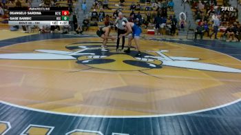 184 lbs Champ. Round 1 - Gage Bambic, Harper CC vs Deangelo Sardina, Rochester-CTC