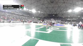 Girls 1B/2B/1A 105 Cons. Semi - Dana Yorgesen, Royal (Girls) vs Malia Riojas, Granger (Girls)