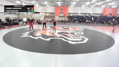 157 lbs Quarterfinal - Josh Warland, RIT vs Ronnie Christolin, Wesleyan (CT)