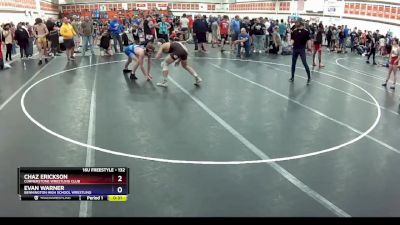 132 lbs Quarterfinal - Chaz Erickson, Cornerstone Wrestling Club vs Evan Warner, Bennington High School Wrestling