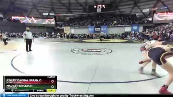 Girls 115 lbs Semifinal - Madisyn Erickson, Yelm (Girls) vs Ashley Dayana Naranjo, Moses Lake (Girls)