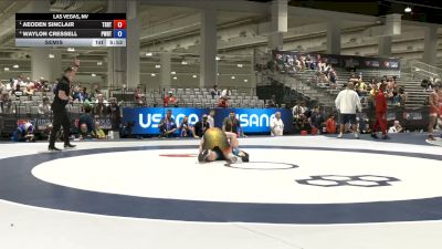 86 kg Semis - Aeoden Sinclair, Tiger Style RTC/ Titan Mercury Wrestling Club vs Waylon Cressell, PWC RTC