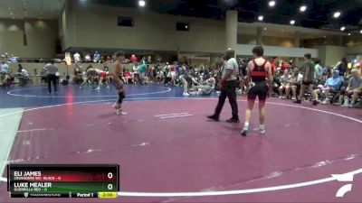 106 lbs Round 5 (6 Team) - Eli James, Crusaders WC- Black vs Luke Mealer, Guerrilla Red